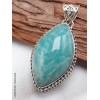 Pendentif Amazonite du Pérou style vintage marquise Pendentifs pierres naturelles aw43.2