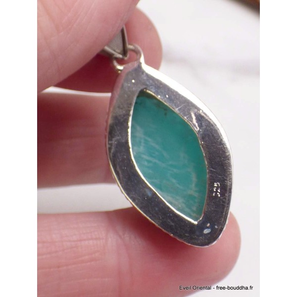 Pendentif Amazonite du Pérou style vintage marquise Pendentifs pierres naturelles aw43.2