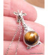 Collier Girafe en Oeil de Tigre Colliers pierres naturelles fines PU105.5