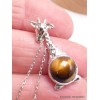 Collier Girafe en Oeil de Tigre Colliers pierres naturelles fines PU105.5