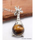 Collier Girafe en Oeil de Tigre Colliers pierres naturelles fines PU105.5
