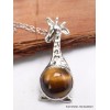 Collier Girafe en Oeil de Tigre Colliers pierres naturelles fines PU105.5