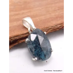Pendentif Cyanite mousse bleu sarcelles - Pendentifs pierres naturelles