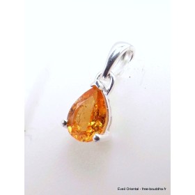 Pendentif Grenat Mandarin taille poire Bijoux en Grenat YM25.2