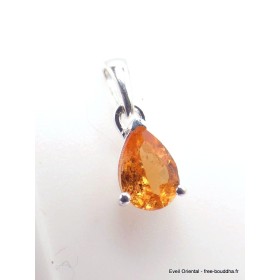 Pendentif Grenat Mandarin taille poire Bijoux en Grenat YM25.2