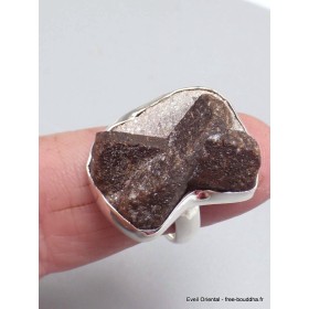 Bague Staurolite anneau double taille 65/66 Bijoux en Staurolite YM26.5