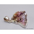 Pendentif Quartz Bismuth réticulé serti clos (lab) Bijoux en Quartz Bismuth AW53.2