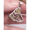 Pendentif Quartz Bismuth réticulé serti clos (lab) Bijoux en Quartz Bismuth AW53.2