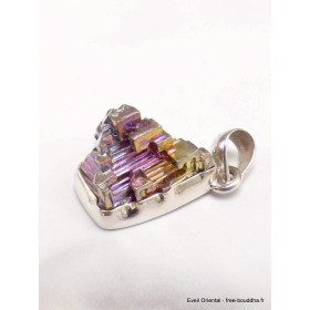 Pendentif argent Quartz Bismuth réticulé (lab) Bijoux en Quartz Bismuth AW53.4