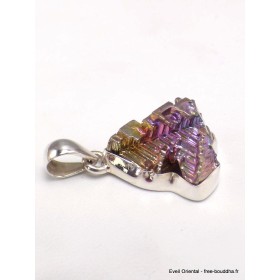 Pendentif argent Quartz Bismuth réticulé (lab) Bijoux en Quartz Bismuth AW53.4