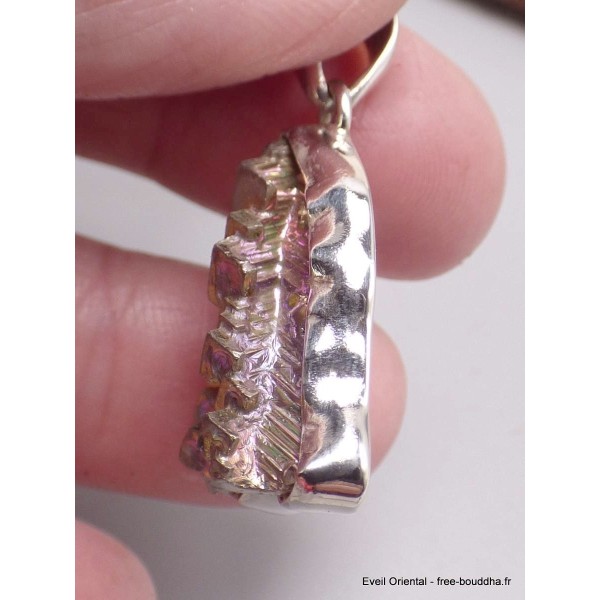 Bijou Pendentif argent Quartz Bismuth réticulé (lab) Pendentifs pierres naturelles AW53.5