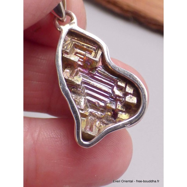 Bijou Pendentif argent Quartz Bismuth réticulé (lab) Pendentifs pierres naturelles AW53.5