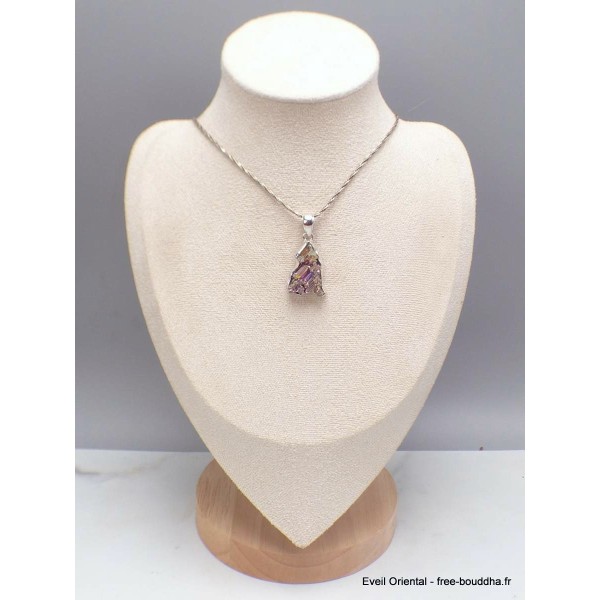 Bijou Pendentif argent Quartz Bismuth réticulé (lab) Pendentifs pierres naturelles AW53.5