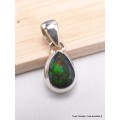 Pendentif Opale noire du Chili forme goutte Pendentifs pierres naturelles AW51.3