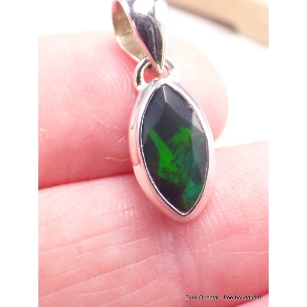 Pendentif Opale noire du Chili marquise Bijoux en Opale Noire AW51.5