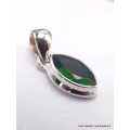 Pendentif Opale noire du Chili marquise - Bijoux en Opale Noire
