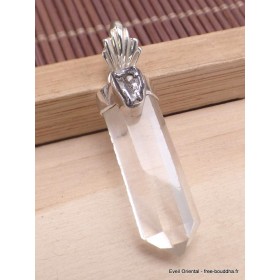 Pendentif Cristal de roche brut Campo del Cielo Pendentifs pierres naturelles AW54.6