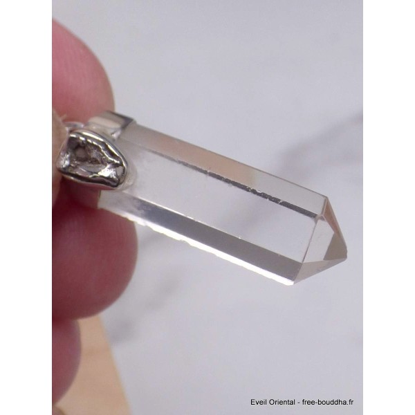 Pendentif Cristal de roche brut Campo del Cielo Pendentifs pierres naturelles AW54.6