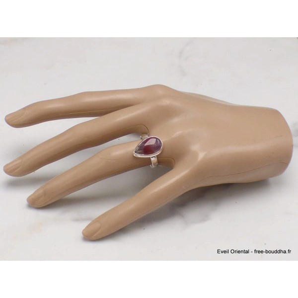 Bague forme goutte en Cacochynite super seven taille 56 Bijoux en Cacochynite Super Seven YM27.13-a