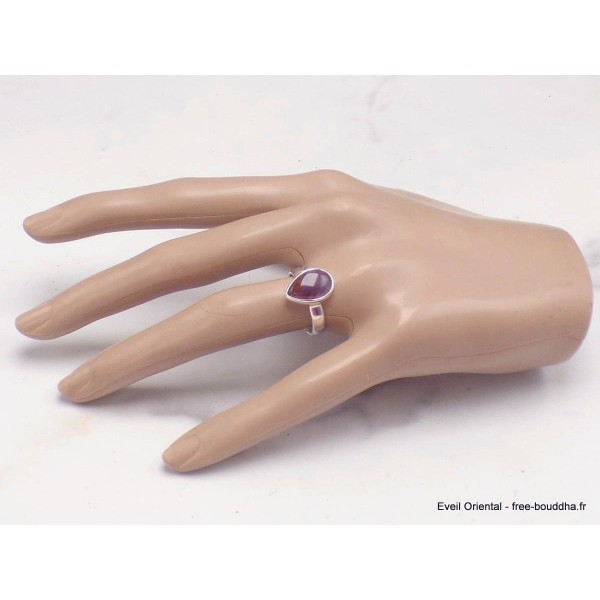 Bague Super seven forme poire taille 56 Bijoux en Cacochynite Super Seven YM27.14