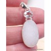 Pendentif en Quartz naturel druze et cristal Bijoux en Cristal de roche CWA124.1