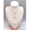 Pendentif goutte en Quartz naturel druze et cristal Pendentifs pierres naturelles CWA124.1-a