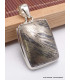 Bijou Pendentif en Pyrite plume rectangulaire Bijoux en Pyrite Plume CWA125