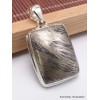 Bijou Pendentif en Pyrite plume rectangulaire Bijoux en Pyrite Plume CWA125