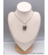 Bijou Pendentif en Pyrite plume rectangulaire Bijoux en Pyrite Plume CWA125