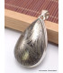 Pendentif goutte en Pyrite plume Bijoux en Pyrite Plume CWA125.2
