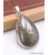 Pendentif goutte en Pyrite plume Bijoux en Pyrite Plume CWA125.2