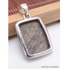 Pendentif rectangle en Pyrite plume Bijoux en Pyrite Plume CWA125.3