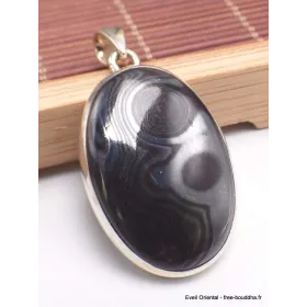 Bijou Pendentif en Malachite Noire Psilomélane - Pendentifs pierres naturelles