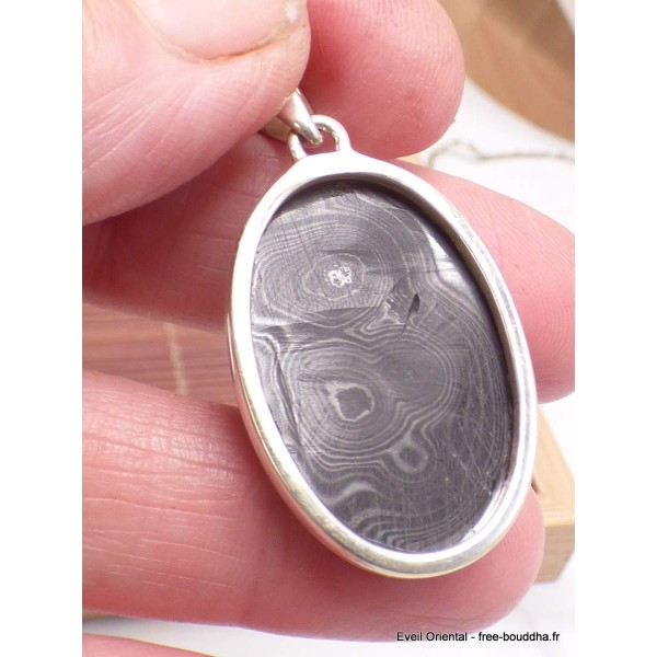 Bijou Pendentif en Malachite Noire Psilomélane Pendentifs pierres naturelles AW76.2