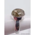 Bague Quartz rutile vert taille 58 - Taille 58