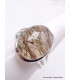Bague Quartz rutile vert ovale taille 59 Bagues pierres naturelles CWA127.3