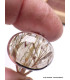 Bague Quartz rutile vert ovale taille 59 Bagues pierres naturelles CWA127.3