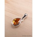 Pendentif Grenat Mandarin serti clos Pendentifs pierres naturelles CWA131