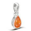 Pendentif Grenat Mandarin serti clos Pendentifs pierres naturelles CWA131