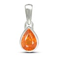 Pendentif Grenat Mandarin serti clos Pendentifs pierres naturelles CWA131