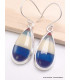 Boucles d'oreilles goutte Surfite Snowboard bleu jaune Bijoux en Surfite Snowboard YM43.3