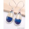 Boucles d'oreilles goutte Surfite Snowboard bleu jaune Bijoux en Surfite Snowboard YM43.3