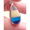 Boucles d'oreilles goutte Surfite Snowboard bleu jaune - Bijoux en Surfite Snowboard