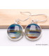 Boucles d'oreilles rondes en Surfite Snowboard Bijoux en Surfite Snowboard YM43.4