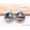 Boucles d'oreilles rondes en Surfite Snowboard Bijoux en Surfite Snowboard YM43.4