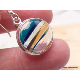 Boucles d'oreilles rondes en Surfite Snowboard Bijoux en Surfite Snowboard YM43.4