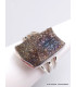 Bague Pyrite arc-en-ciel bleu bronze taille 58 Bijoux en Pyrite arc-en-ciel YM36.3