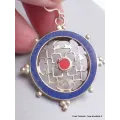Boucles d'oreilles tibétaines Mandala - Bijoux tibetains bouddhistes