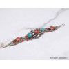 Bracelet tibétain traditionnel métal résine Bracelets tibétains bouddhistes BTT4