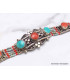 Bracelet tibétain traditionnel métal résine Bracelets tibétains bouddhistes BTT4